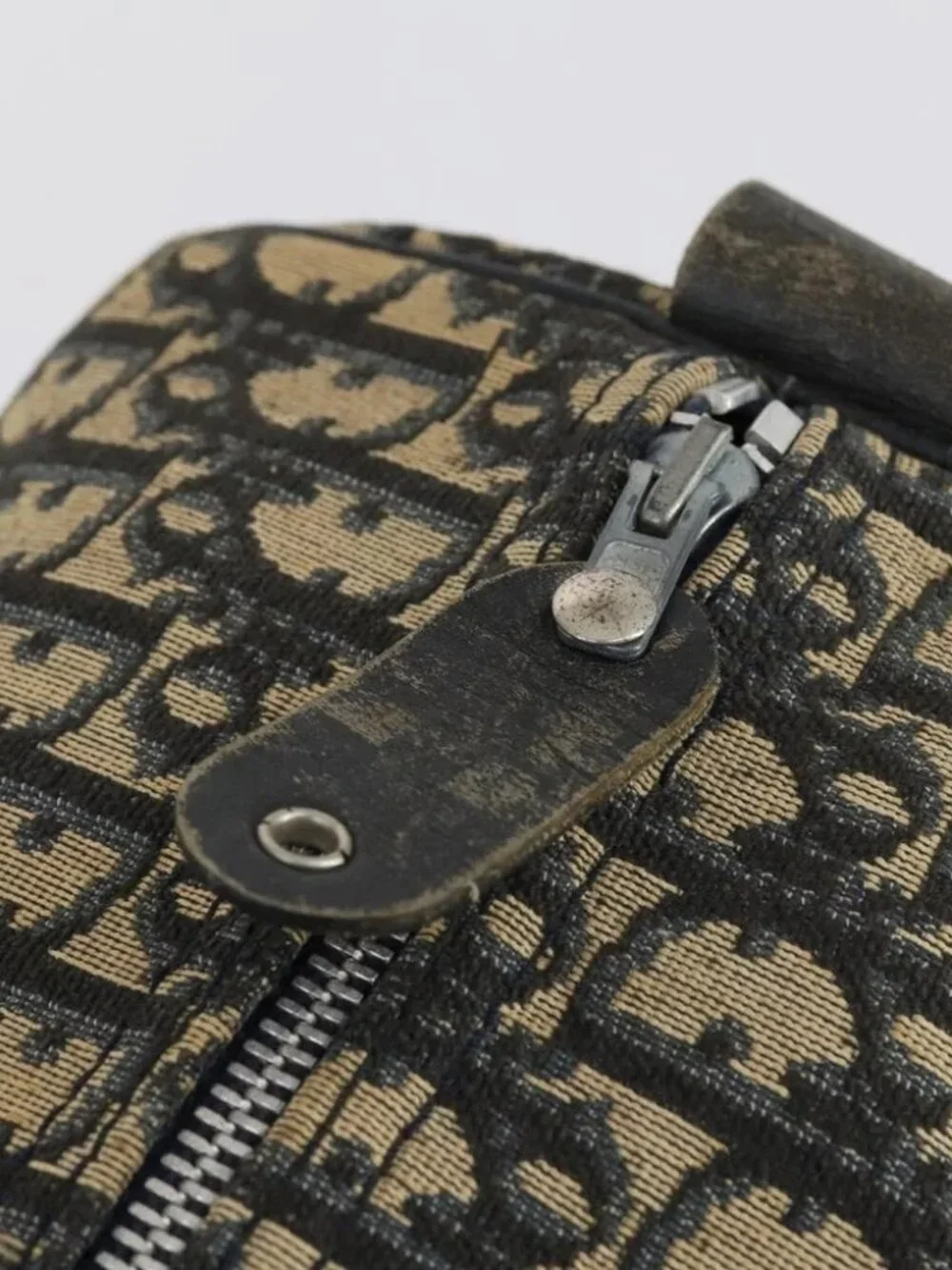 Christian Dior Trotter Canvas Boston Bag Navy Silver - Picture 7 of 15